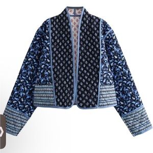 Quilted Crop Puffer size Medium worn one time